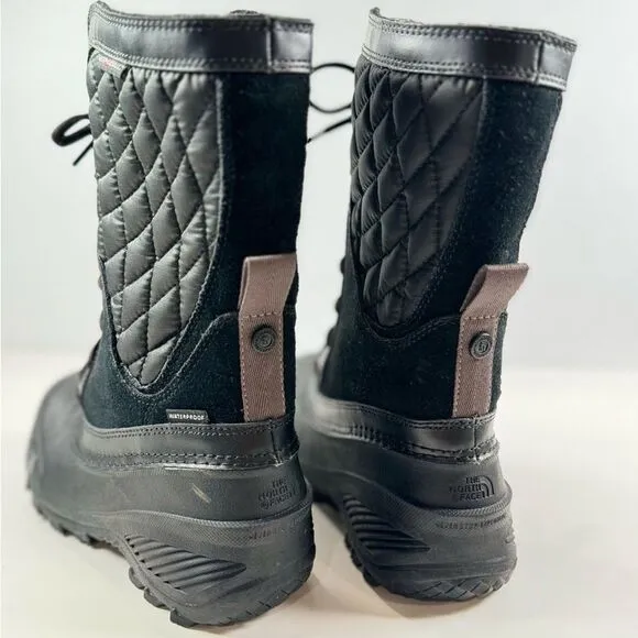 The North Face Kids Girls Boots Black Thermoball Shellista Quilted Winter US 3