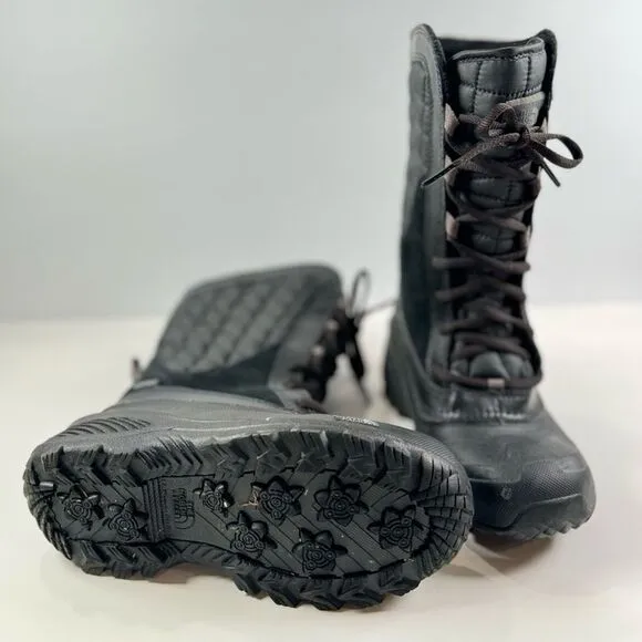 The North Face Kids Girls Boots Black Thermoball Shellista Quilted Winter US 3