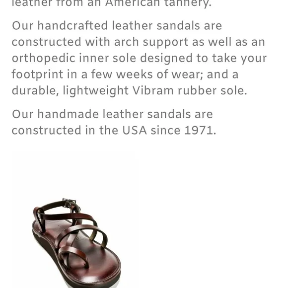 The Piper Sandals Original handmade men’s size 8 color is a deep brown