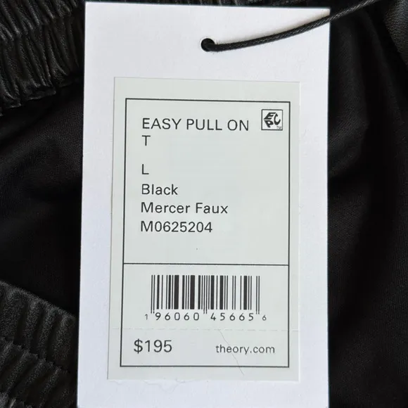 Theory Black Faux Leather Women's Shorts