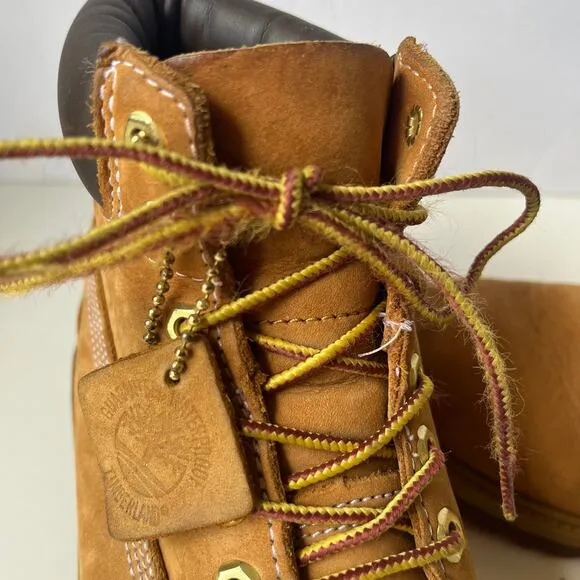 TIMBERLAND JUNIOR Waterproof Boots Kids Size 2M Premium Leather 6 Inch Tan 12709