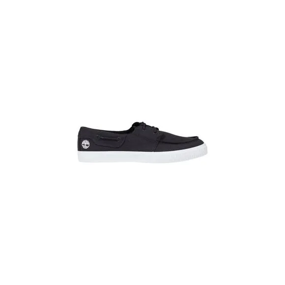 Timberland Rubber Sole Moccassin with Lyocell Composition Men Black Moccasins