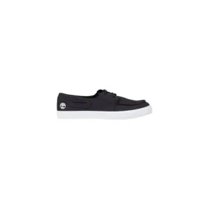 Timberland Rubber Sole Moccassin with Lyocell Composition Men Black Moccasins