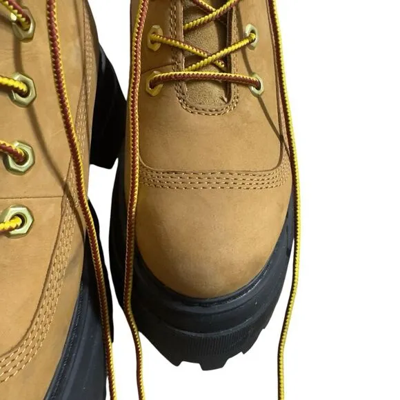 Timberland Sky 6-Inch Lace Up Wheat Nubuck Boots Size 7
