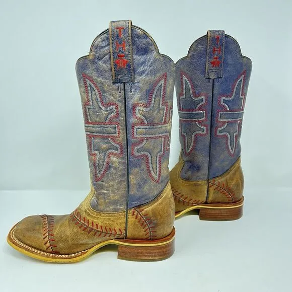 Tin Haul Slugger Baseball Square Toe Boots Field of Dreams Sole Men’s Sz 7.5D