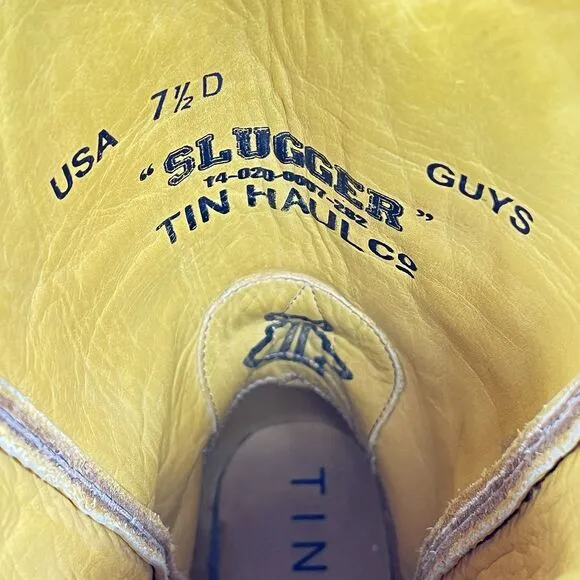 Tin Haul Slugger Baseball Square Toe Boots Field of Dreams Sole Men’s Sz 7.5D