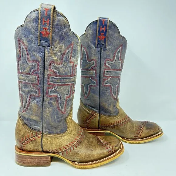 Tin Haul Slugger Baseball Square Toe Boots Field of Dreams Sole Men’s Sz 7.5D