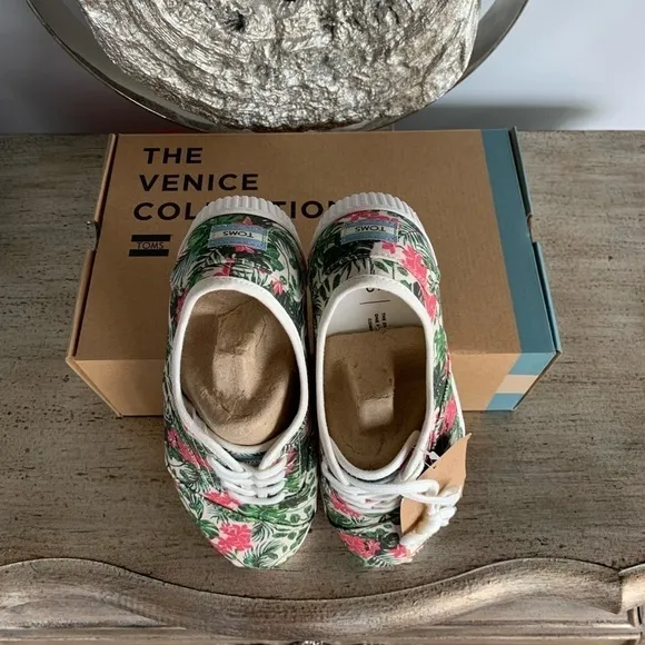 TOMS Cordoned  Indio Multi Floral Canvas Sneakers