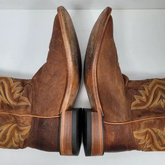 Tony Lama Avett Brown Men's Western Cowboy Boots US Size 9 EE