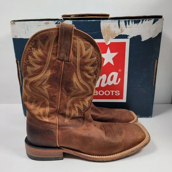 Tony Lama Avett Brown Men's Western Cowboy Boots US Size 9 EE