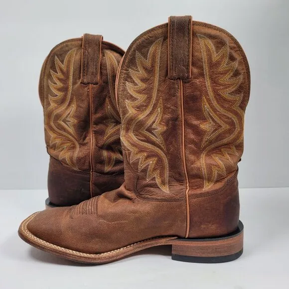 Tony Lama Avett Brown Men's Western Cowboy Boots US Size 9 EE