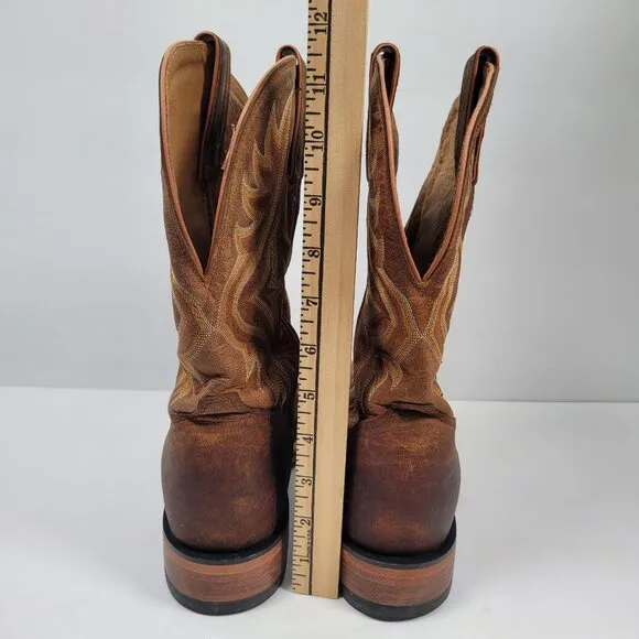 Tony Lama Avett Brown Men's Western Cowboy Boots US Size 9 EE