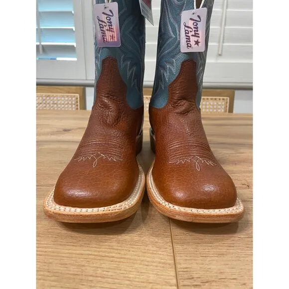Tony Lama Men's Avett 11&quot; Western Boots Maple Full Grain Leather Size 7 NWOB