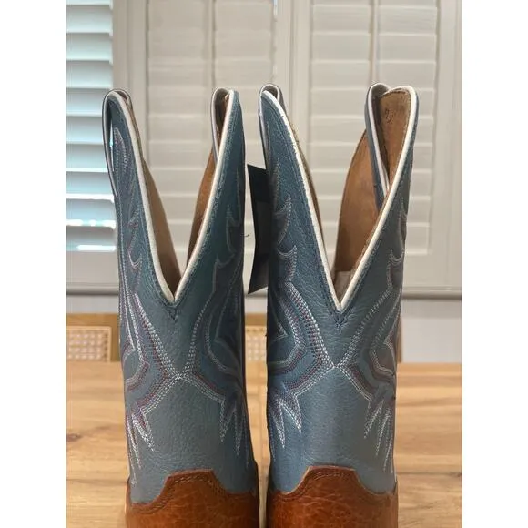 Tony Lama Men's Avett 11&quot; Western Boots Maple Full Grain Leather Size 7 NWOB