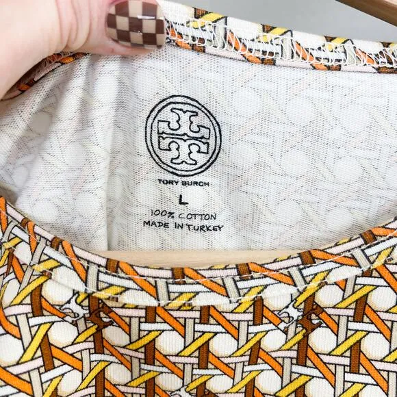 Tory Burch Basket Weave T-Shirt Dress
