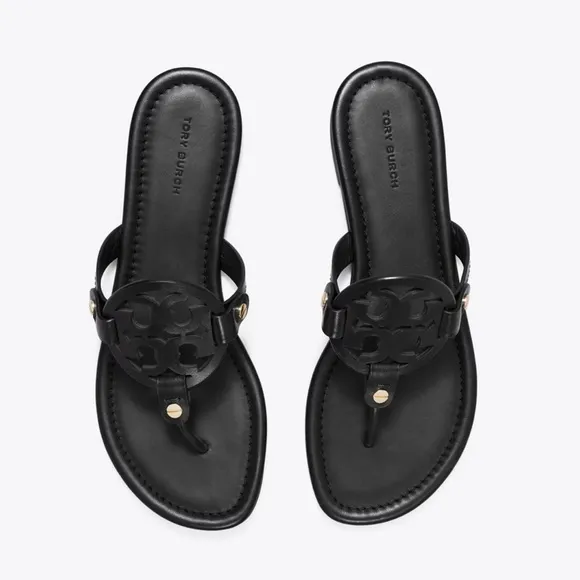 Tory Burch Miller Leather Perfect Black Sandals