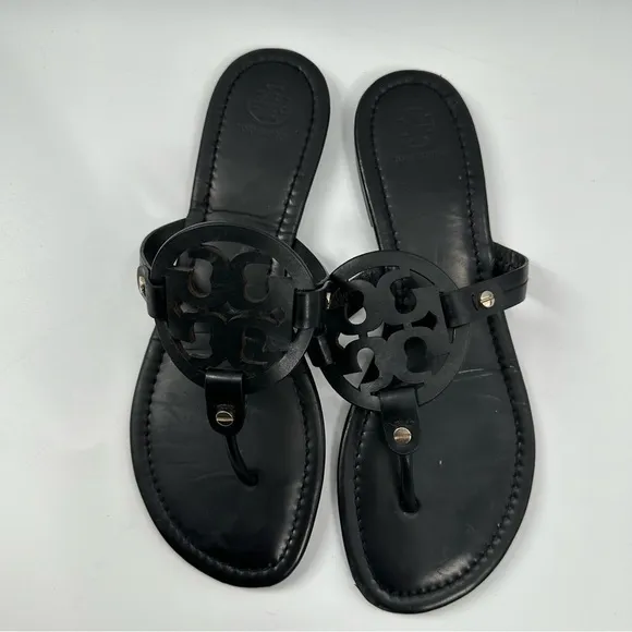 Tory Burch Miller Leather Perfect Black Sandals