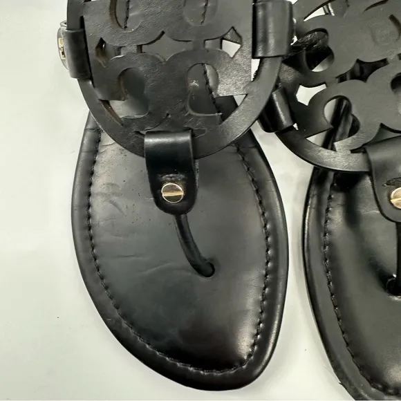 Tory Burch Miller Leather Perfect Black Sandals