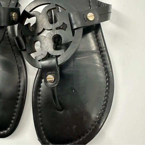 Tory Burch Miller Leather Perfect Black Sandals