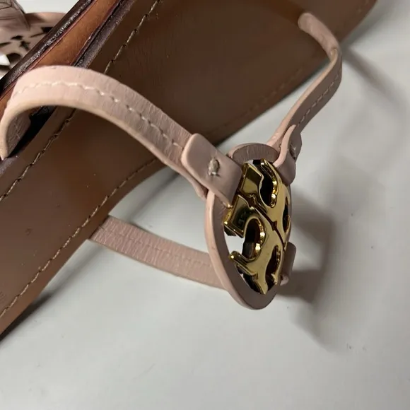 Tory Burch Miller Leather Sandals (Seashell Pink) Women’s Size 9.5 M