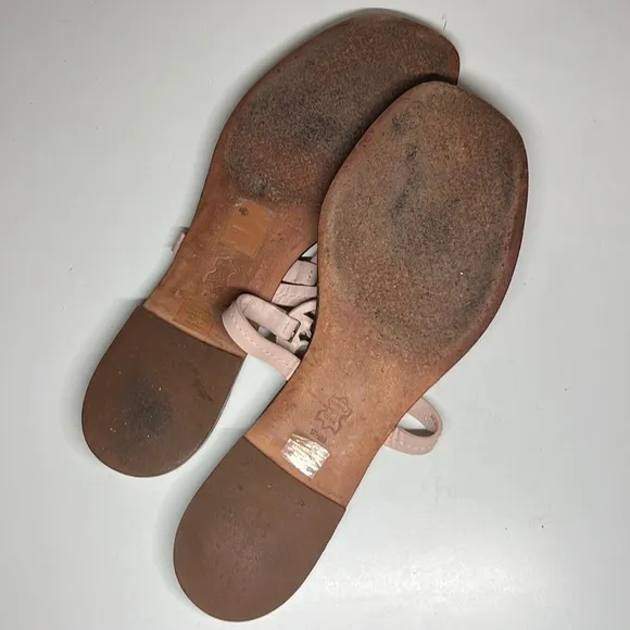 Tory Burch Miller Leather Sandals (Seashell Pink) Women’s Size 9.5 M