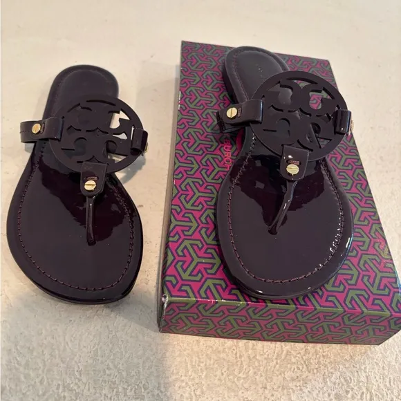 Tory Burch Miller Patent leather sandals NWT