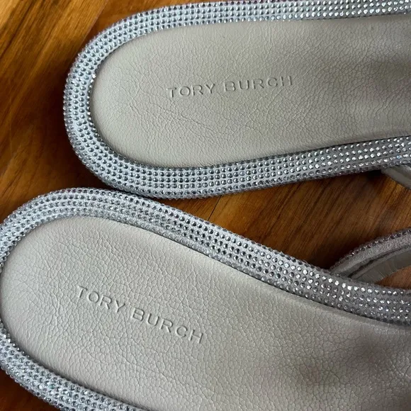TORY BURCH MILLER PAVÉ KNOTTED SANDAL-STONE GRAY, NEW