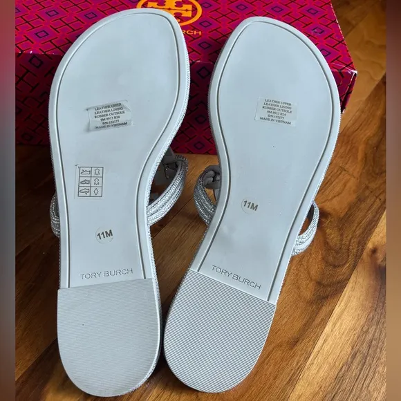 TORY BURCH MILLER PAVÉ KNOTTED SANDAL-STONE GRAY, NEW