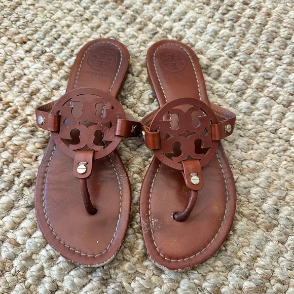 Tory Burch MILLER SANDALS IN BROWN SIZE 7