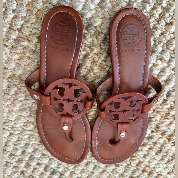 Tory Burch MILLER SANDALS IN BROWN SIZE 7