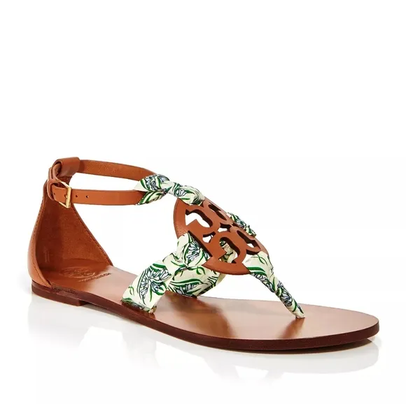 Tory Burch Miller Scarf Sandals Tan Size 8