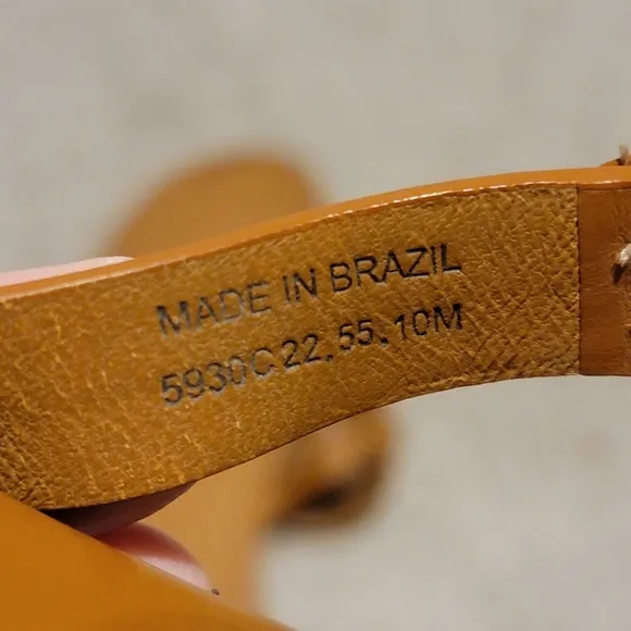 Tory Burch Miller Soft Metal Logo Sandal Bourbon Miele Size 10