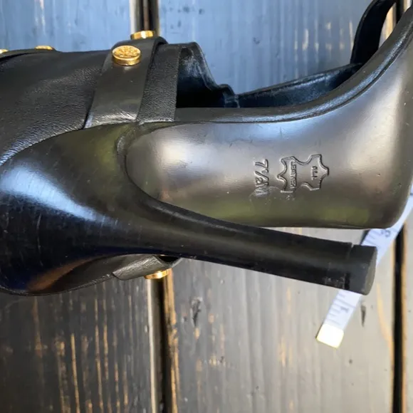 Tory Burch T Strap Open Toe Ankle Boots/Sandals