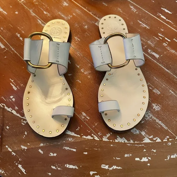 Tory Burch Women’s White Leather Sandals