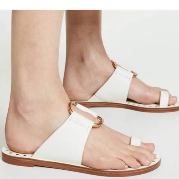 Tory Burch Women’s White Leather Sandals