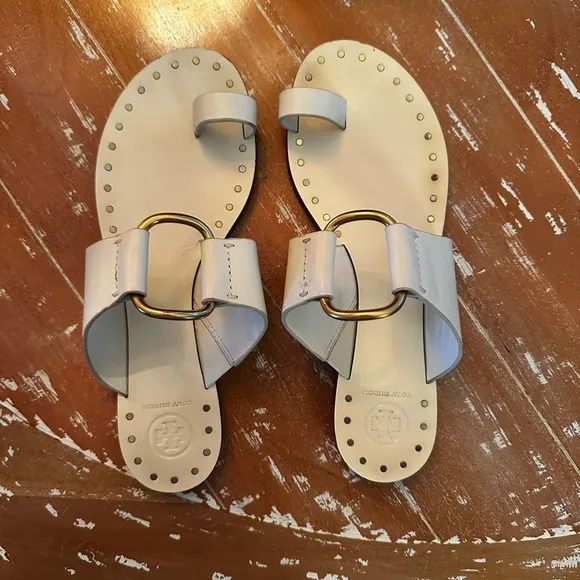 Tory Burch Women’s White Leather Sandals