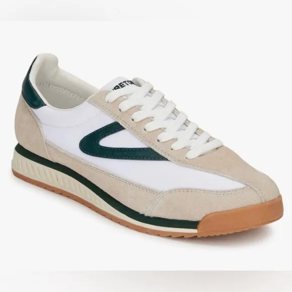 Tretorn Women's Rawlins Leather Suede Casual Ortholite Lace-Up Sneakers size 7