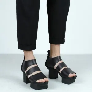 Trippen Glitter F Sandal In Waw Black Gladiator Leather Germany Made Size 9.5