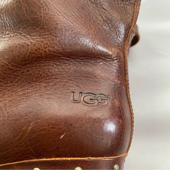 UGG Australia 1001793 Lynnea II Clog Boots Chestnut Brown Genuine Leather Size 7
