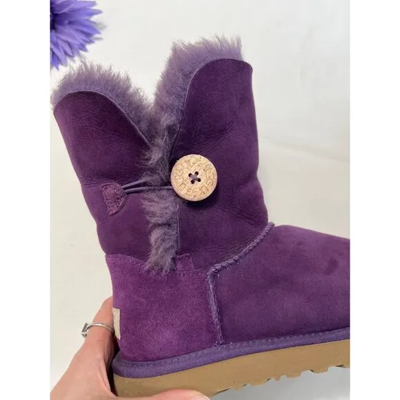 Ugg Australia Purple Bailey Button II Boots Size 7