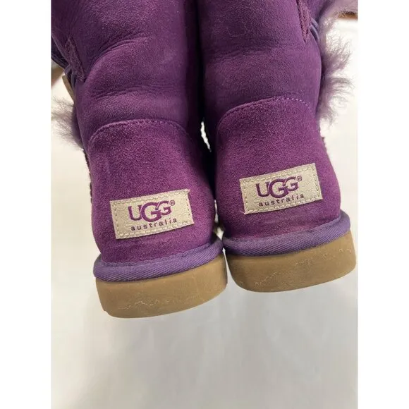 Ugg Australia Purple Bailey Button II Boots Size 7