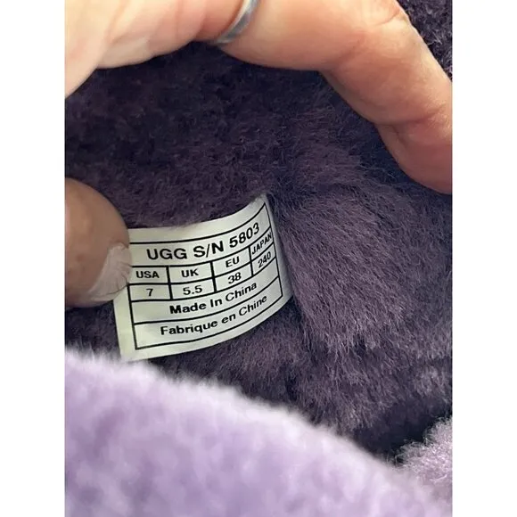 Ugg Australia Purple Bailey Button II Boots Size 7