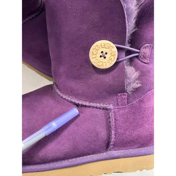 Ugg Australia Purple Bailey Button II Boots Size 7