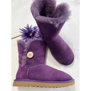 Ugg Australia Purple Bailey Button II Boots Size 7