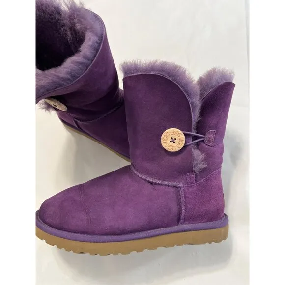 Ugg Australia Purple Bailey Button II Boots Size 7