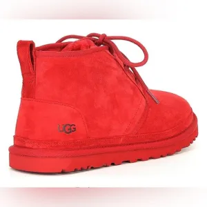 UGG big kid samba red Neumel Classic Fur Lined Suede Lace-Up Chukka Boots