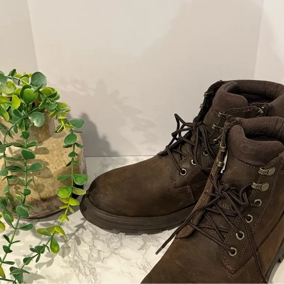 UGG Brown Boots with Sturdy Soles and Minimalist Design