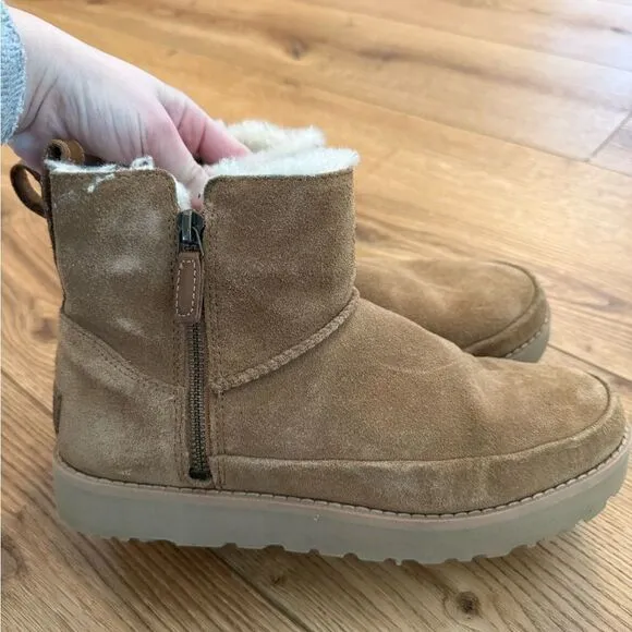 UGG Classic Mini Boots – Size 8, Fur Lined