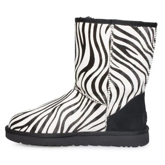 UGG Classic Short Exotic Zebra Boots Women's size 9