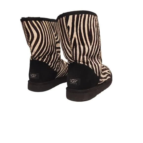UGG Classic Short Exotic Zebra Boots Women's size 9